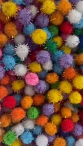 HappyBalloon 50 PCS Pompom Kumis Metalik Rambut Sensory Play Warna Warni Mainan Edukasi ISI 50 PCS