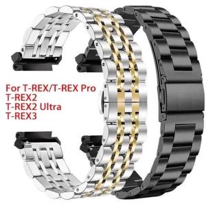 Stainless Steel Strap for Amazfit T REX 3/2 Ultral Watchband For Amazfit T Rex Pro/T-Rex Metal Bracelet Strap Bands
