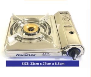 READY STOCK HIGH QUALITY HOMELUX STAINLESS STEEL PORTABLE GAS STOVE HP-2002S/HOMELUX HP-2002R Blue Color Portable Gas Stove Camping Outdoor Dapur camping outdoor / Dapur Gas Portable Gas Cooker Steamboat Pot Stove