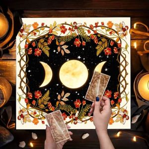 Ba Mặt Trăng Celtic Nút Thắt Chòm Sao Hướng Dương Khăn Trải Bàn Thờ Khăn Trải Bàn Bài Tarot Chống Thấm Nước Có Thể Giặt Bằng Máy Chiêm Tinh Học Bói Toán Trang Trí Cho Gia Đình Tiệc Ngoài Trời