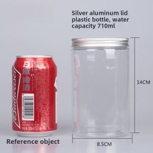 Thickened Plastic Food Grade Sealed Storage Jar Transparent Honey Biscuit Nut Packaging Container round with Lid Kitchen Storage