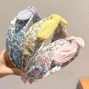 NING ZHOU | Cute Floral Bow Wide Headband