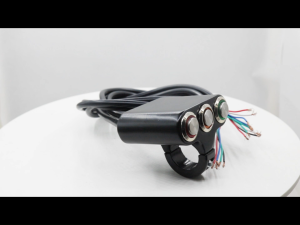 Motorcycle Switch 22mm Handlebar Mount Switch Headlight Hazard Brake Fog Light ON-OFF Aluminum Alloy