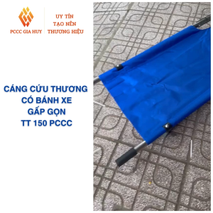Cáng Cứu Thương Băng Ca Xếp có bánh xe có đai bảo vệ