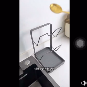 Sanxun Kitchen Suction Cup Wall-mounted Pot Cover Holder Multi-purpose Stove Sink Cutting Board Pot Lid Organizer Stand with Draining Tray