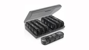 Weekly Pill Organizer Large Daily Pill Box 7 Day Portable for Travel Light-Proof Pill Case for Fish Oils Vitamins Medication