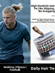 MENGWU | Elastic No Metal Sports Hair Ties for Men