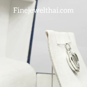 Finejewelthai-จี้ล็อกเก็ต ทรงหัวใจ-ล็อกเก็ตเงินแท้-ใส่รูป ใส่ของได้-P118000