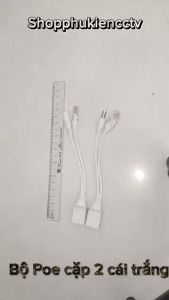 [🔥Nóng🔥] Combo Bộ 2 cáp truyền tín hiệu Poe 2 cái trắng - Jack POE Cấp Nguồn Camera Cặp 2 Cái - Jack Nguồn POE Cho Cam