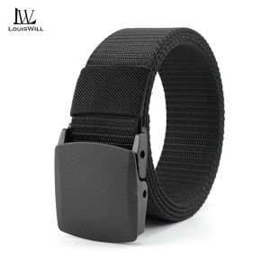 LouisWill Men Belt Outdoor Nylon Belt Free Adjustable Belt Nylon Waistband Youth Sports Canvas Pant Belt Simple Nice Waistband Nylon High Strength Adjustable Outdoor Belt