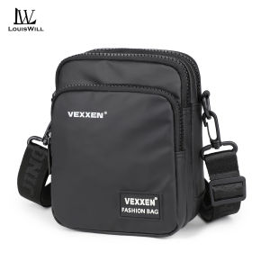 LouisWill Mini Shoulder Bag Mens Waterproof Phone Bag Fashion Messenger Bag Portable Large Capacity Cross Body Bag Lightweight Casual Bag Leisure Sport Street Bag