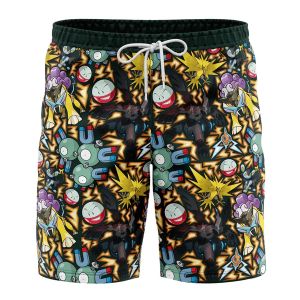 Bandai | 2026 Fashionable New Pocket Monsters Superpower Collection Pattern 3D Printed Mens and Womens Casual Shorts Breathable