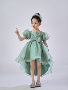 Childrens Dress Summer Baby Girl Wedding Dress Princess Dress Little Girl Host Catwalk Performance Wear Dress Western Style