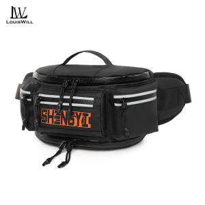 LouisWill กระเป๋าคาดเอวสำหรับการปั่นจักรยานกระเป๋าฟิล์มกันน้ำกระเป๋าคาดหน้าอกลายทางสะท้อนแสงกลางคืนกระเป๋าความจุขนาดใหญ่หลายชั้นกระเป๋าลำลองกระเป๋าพาดลำตัวกระเป๋าออกกำลังกายกระเป๋าสำหรับปั่นจักรยานกระเป๋าเดินทางกระเป๋าที่มีการออกแบบให้ขยายตัวได้ด้านล่าง