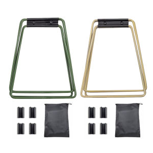 [Vktech] Camping Foldable Metal Stand Stainless Steel Iron Storage Box Bracket Outdoor Storage Boxes Shelves for Outdoor Picnic Fishing