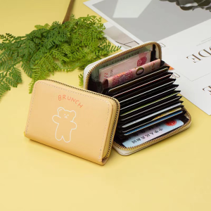 Korean Leather Multifunction Cellphone Short Wallet: A Candy Color Ins Hot Purse