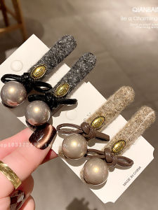 Korean Style Pearl Hair Clips Womens Woolen Side Clips Bangs Holders Fashionable Hair Accessories Small Fragrance Style