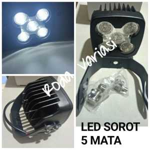 Lampu Tembak Sorot Mobil 5 Mata Tebal 10-60V Spot