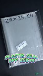 Plastik Seal OPP 25x35x04 (100 lembar) / Plastik Lem 25 x 35 x 04 Bening Rekat Kaos Baju Kemeja Celana
