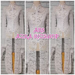 set kebaya akad nikah kebaya pengantin kebaya brukat putih kebaya brukat semata kaki