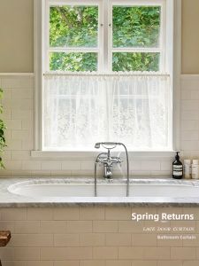 Vintage Lace Sheer Curtains Light Blocking