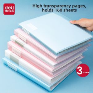 deli | Transparent Pocket Office Loose Leaf Document Folder