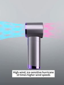 SPRINTF High-speed Adjustable Handheld Turbo Fan Bladeless Portable Fan Rechargeable 100 Gear Mini Fan for Outdoor Camping