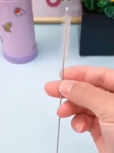 20CM Super Long Pipe Cleaning Brush Stainless Steel Bottle Brush Soft Straw Brush Cleaning Tool