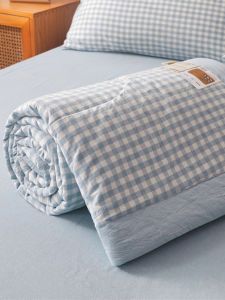 Washed Cotton Quilt Summer Lightweight Student Dormitory Single Person Air Conditioner Quilt Fall Thin Blanket Breathable Comforter