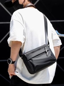 New Multi-Layer Mens Shoulder Bag Waterproof Oxford Cloth Travel Business Commuting Large Capacity Crossbody Bag for Men