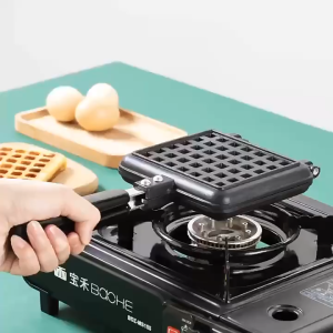 Non-Stick Waffle & Crepe Maker Gas Stove Lattice Press Plate Muffin Baking Mold Kitchen Tool