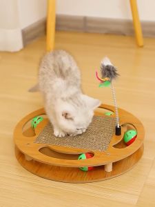 Mainan Kucing Interaktif 3 In 1 Bola Circuit Dengan Garukan Opo Cat Play Toy Mainan Kucing Kekinian