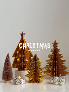 Folding Christmas Tree Deer Dream Desktop Atmosphere Ornaments Tabletop Decorations Festive Gifts Photography Props