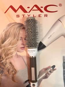 Roller Brush Ceramic for Blower Round Comb For Hair Curl Curling Gold/Black