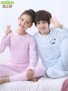 Cotton Autumn and Winter Thin Medium and Large Childrens Thermal Underwear