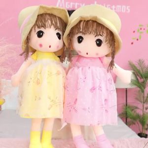 (TẶNG GẤU BÔNG COCA) ĐỒ CHƠI GẤU BÔNG BÚP BÊ CÔNG CHÚA SIZE LỚN 60CM VẢI MỊN