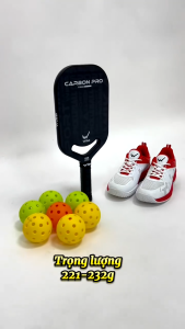 [Chính hãng giá tốt] Vợt Pickleball Wika Carbon Pro - Chất liệu Carbon T1000 cực nhẹ và bền siêu êm tay