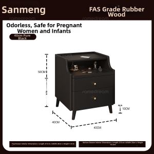 SAMEDREAM | Solid Wood Bedside Cabinet 20cm