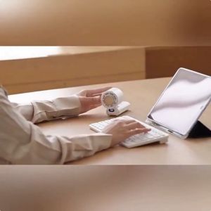 พัดลมพกพา พัดลมไอเย็นพกพา ขนาดเล็ก แบบพกพา ปรับระดับได้ 100 ระดับ 3600mAh ไม่มีใบมีด usbชาร์จใหม่ได้