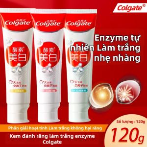 Colgate | Kem Đánh Răng Trắng Sáng Enzyme Loại Bỏ Vết Ố Vàng & Làm Mát Lưỡi