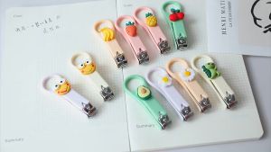 ALENADAY - Gunting Pemotong Kuku Karakter Pemotong Kuku mini Warna Pastel Lucu Nail Clipper AD07