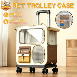 360° Wheels Pet Backpack Trolley Case Detachable Cat & Dog Bag Portable Foldable Pet Handbag Travel