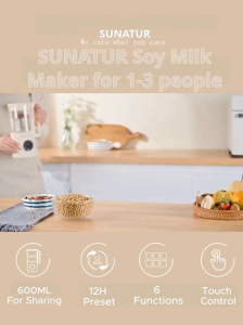 SUNATUR 2025 New Mini Blender Multifunctional Soy Milk Maker Automatic Home Use Philippines
