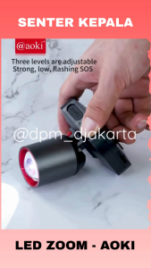 AOKI Senter Kepala AK-3695 80W 1300 Lumen Baterai 6000mAh USB-C Tahan Air & Desain Premium