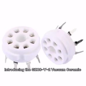1Pc Gold Plated 9pin Pcb Ceramic Tube Socket Valve Base For 12AX7 12AU7 ECC83