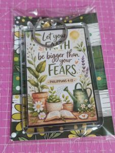 ACRYLIC KEYCHAIN BIBLE VERSE BACK2BACK DESIGN 5CMX7CM