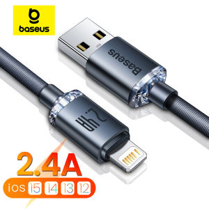 BASEUS สาย USB สําหรับ iPhone 14 13 12 PRO MAX XR XS 8 7 6 S 6 iPad Fast Data CHARGING Charger สาย USB สายโทรศัพท์มือถือสาย