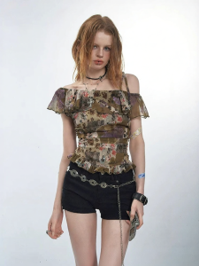 unifree | Áo Blouse Hai Lớp Voan Celebrity Favorite