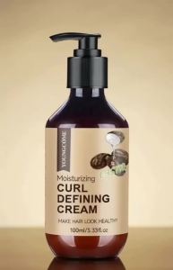 Castor Oil Curl Activator Cream - Defined Coily/Wavy Hair Humidity Resistance Non-Greasy Formula Safe for Color-Treated Hair
