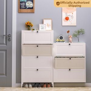 MEISITEKEKE | Steel Ultra-thin Flip-out Shoe Cabinet
